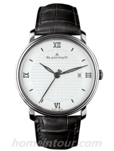 宝珀6651-1143-55B男表Villeret系列-黑色表带/表径40mm