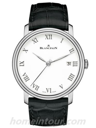 宝珀6630-1531-55B男表Villeret系列-黑色表带/表径42mm