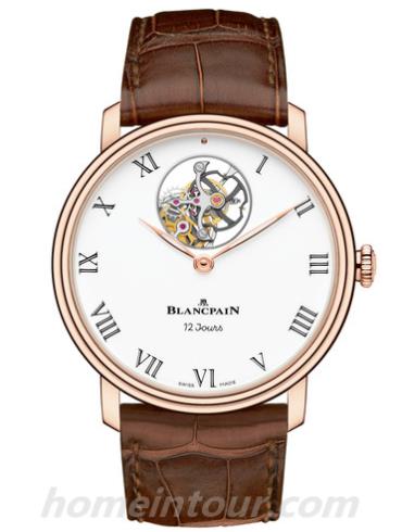 宝珀66240-3631-55B男表Villeret系列-棕色表带/表径42mm