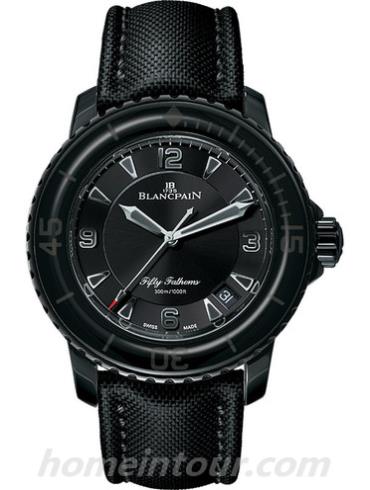 宝珀5015-11C30-52A男表五十噚系列-黑色表带/表径45mm