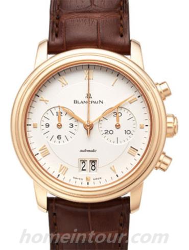 宝珀B6885-3642-55男表Villeret系列-棕色表带/表径38mm