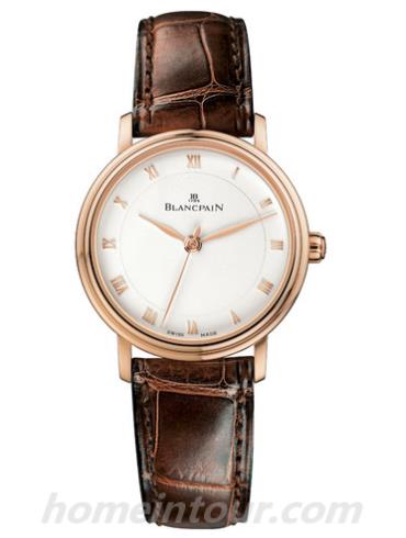 宝珀6102-3642-55A男表Villeret系列-棕色表带/表径29mm