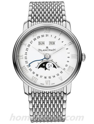 宝珀6654-1127-MMB男表Villeret系列-银色表带/表径40mm