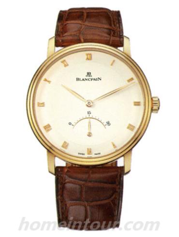 宝珀4063-3642-55b男表Villeret系列-棕色表带/表径40mm