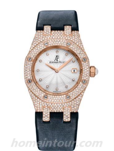 爱彼67605OR.ZZ.D009SU.01女表皇家橡树离岸型系列-黑色表带/表径33mm