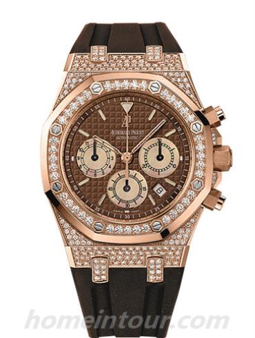 爱彼26129OR.ZZ.D080CA.01男表皇家橡树离岸型系列-棕色表带/表径39mm