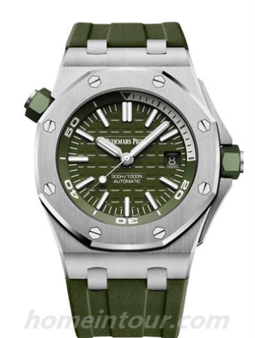 爱彼15710ST.OO.A052CA.01男表皇家橡树离岸型系列-绿色表带/表径42mm