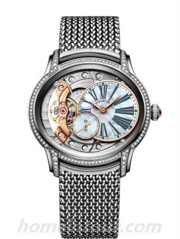 爱彼77247BC.ZZ.1272BC.01女表千禧系列-银色表带/表径39.50×35.40mm