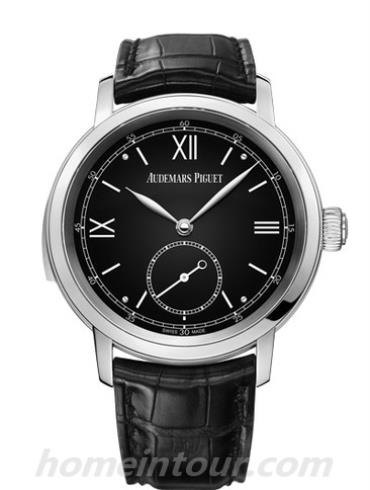 爱彼26590PT.OO.D002CR.01男表Jules Audemars系列-黑色表带/表径43mm