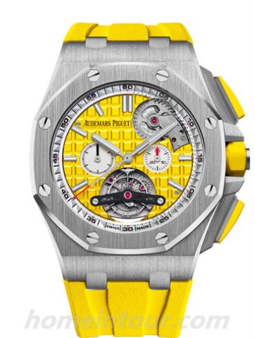 爱彼26540ST.OO.A051CA.01男表皇家橡树离岸型系列-亮黄色表带/表径44mm