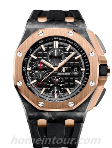 爱彼26406FR.OO.A002CA.01男表皇家橡树离岸型系列-黑色表带/表径44mm