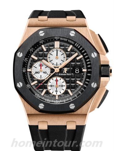 爱彼26401RO.OO.A002CA.01男表皇家橡树离岸型系列-黑色表带/表径44mm