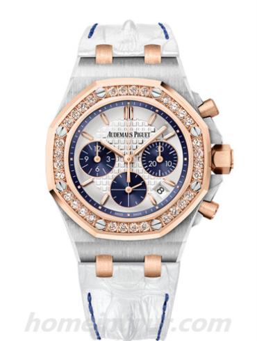 爱彼26234SR.ZZ.D202CR.01女表皇家橡树离岸型系列-白色表带/表径37mm