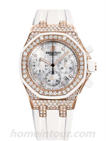 爱彼26092OK.ZZ.D010CA.01女表皇家橡树离岸型系列-白色表带/表径37mm