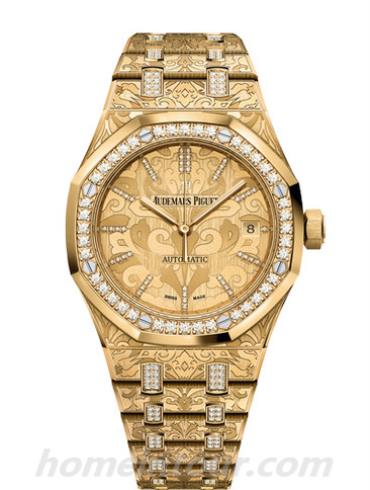 爱彼15456BA.ZG.1251BA.01女表皇家橡树系列-金色表带/表径37mm