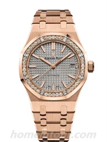 爱彼15451OR.ZZ.1256OR.02女表皇家橡树系列-玫瑰金色表带/表径37mm