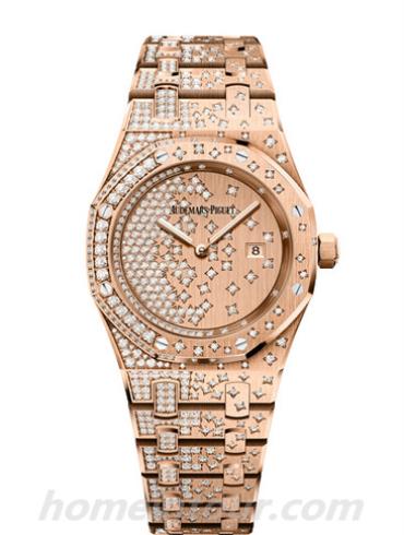 爱彼67654OR.ZZ.1264OR.01女表皇家橡树系列-金色表带/表径33mm