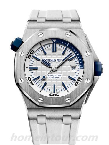 爱彼15710ST.OO.A010CA.01男表皇家橡树离岸型系列-白色表带/表径42mm