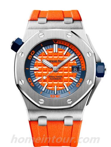 爱彼15710ST.OO.A070CA.01男表皇家橡树离岸型系列-橙色表带/表径41mm