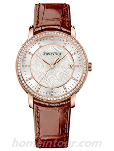 爱彼151710R.ZZ.A809CR.01女表Jules Audemars系列-棕色表带/表径39mm