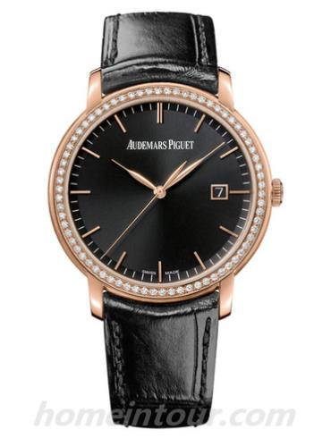 爱彼151710R.ZZ.A002CR.01女表Jules Audemars系列-黑色表带/表径39mm