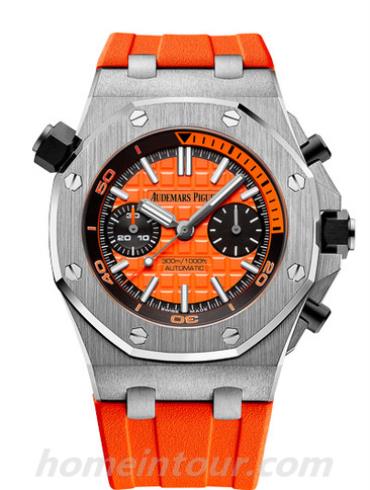 爱彼26703ST.OO.A070CA.01男表皇家橡树离岸型系列-橙色表带/表径42mm