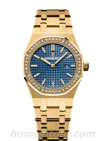 爱彼67651BA.ZZ.1261BA.02女表皇家橡树系列-金色表带/表径33mm