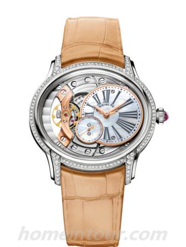 爱彼77247BC.ZZ.A813CR.01女表千禧系列-米黄色表带/表径39.5x35.4mm