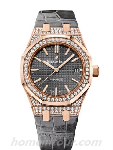 爱彼15452OR.ZZ.D003CR.01女表皇家橡树系列-灰色表带/表径37mm