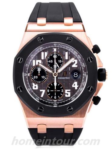 爱彼26178OK.OO.D002CA.01男表皇家橡树离岸型系列-黑色表带/表径42mm