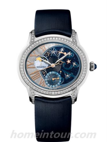 爱彼77316BC.ZZ.D007SU.01女表千禧系列-蓝色表带/表径39mm