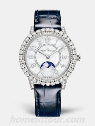 积家3523570女表约会系列-蓝色表带/表径36mm