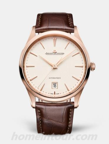 积家1232510女表Master大师系列-棕色表带/表径39mm