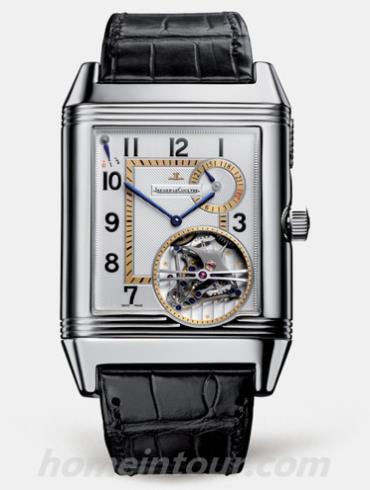 积家2323425男表Reverso翻转系列-黑色表带/表径55 X 37.7mm