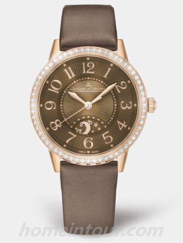 积家344242J女表约会系列-棕色表带/表径34mm