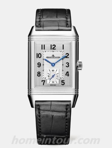 积家3848420男表Reverso翻转系列-黑色表带/表径47 X 28.3mm