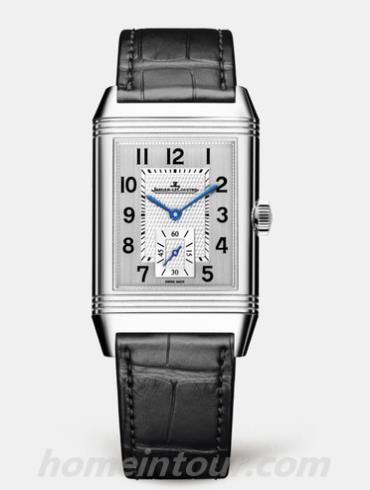 积家3858520男表Reverso翻转系列-黑色表带/表径45.6 X 27.4mm