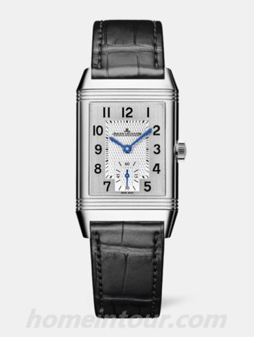 积家2438520男表Reverso翻转系列-黑色表带/表径42.9 X 25.5mm