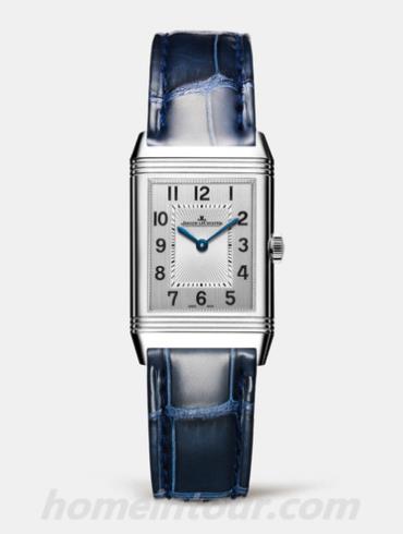 积家2618432女表Reverso翻转系列-蓝色表带/表径34.2 X 21mm
