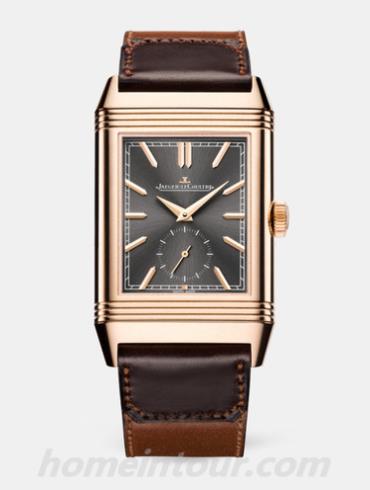 积家396245J男表Reverso翻转系列-棕色表带/表径49.4 x 29.9毫米mm