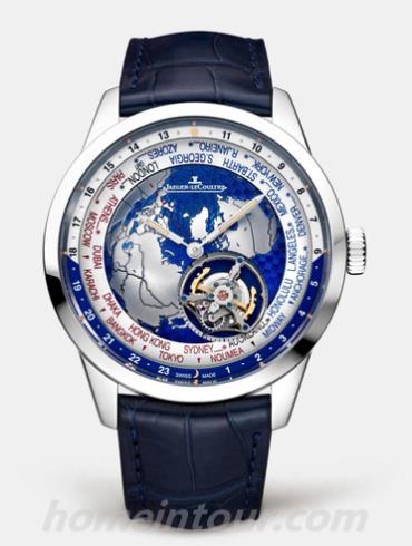积家8126420男表Geophysic地球物理天文台腕表系列-深蓝色表带/表径43.5mm