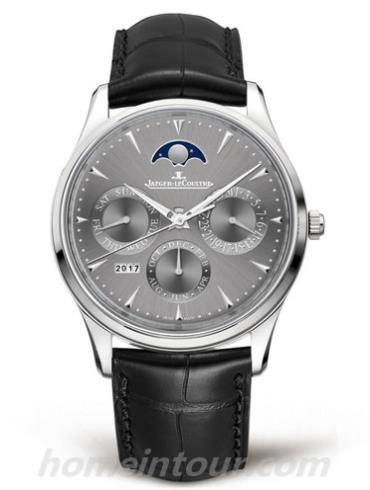 积家Q130354J男表Master大师系列-黑色表带/表径39mm