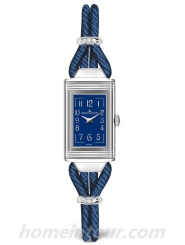 积家Q326858J女表Reverso翻转系列-蓝色表带/表径32.5 X 16.3mm