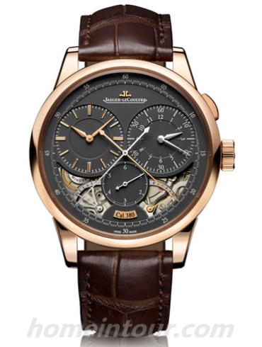 积家Q601244J男表Duomètre双翼系列-棕色表带/表径42mm