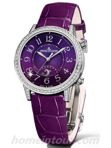 积家Q3593480女表约会系列-紫色表带/表径38.2mm