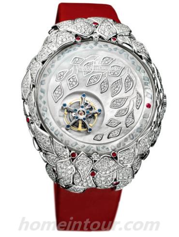 积家Q34234X5女表超凡复杂工艺神秘腕表系列-酒红色表带/表径39mm