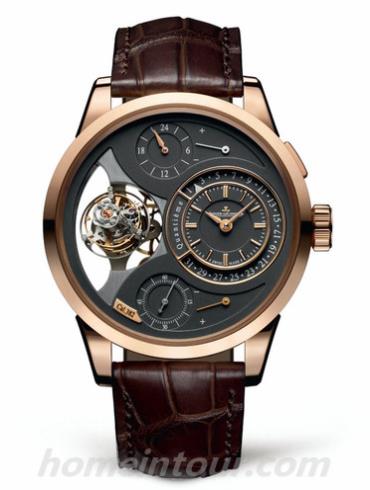 积家Q605244J男表Duomètre双翼系列-棕色表带/表径42mm