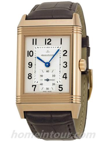 积家Q3732520男表Reverso翻转系列-深棕色表带/表径48.5 x 30mm