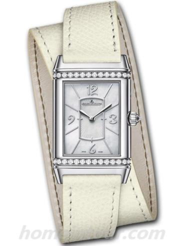 积家Q331349J女表Reverso翻转系列-白色表带/表径40 x 24mm