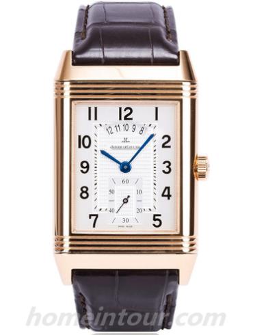 积家Q3742521男表Reverso翻转系列-深棕色表带/表径48.5 x 29.5mm